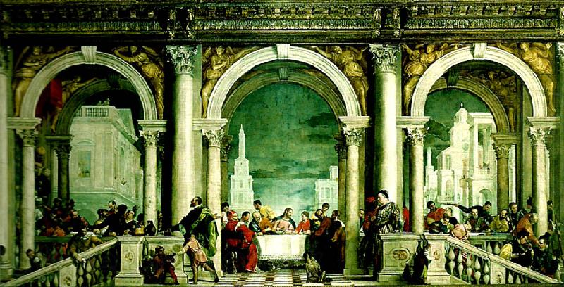 Paolo  Veronese feast in the house of levi Norge oil painting art